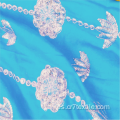 Comercio al por mayor de tela de rayón bordado Seuqin azul claro de 3 mm